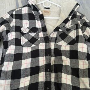 Fleece flannel jacket